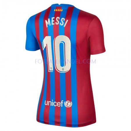 Dame Fotballdrakter FC Barcelona Lionel Messi 10 Hjemme 2021-22 Kortermet